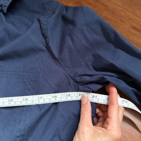 LL Bean Womens Hooded Lightweight Jacket Navy Blue Sz Lg - Picture 5 of 7